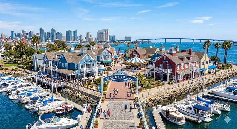 San Diego waterfront shopping at Seaport Village