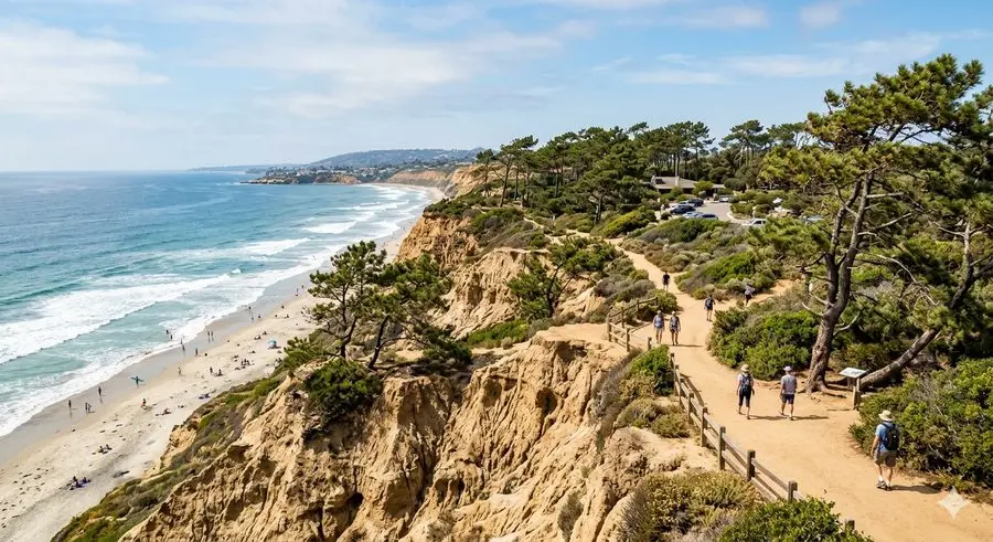 Torrey Pines State Reserve — cliff trail overlooking the Pacific
