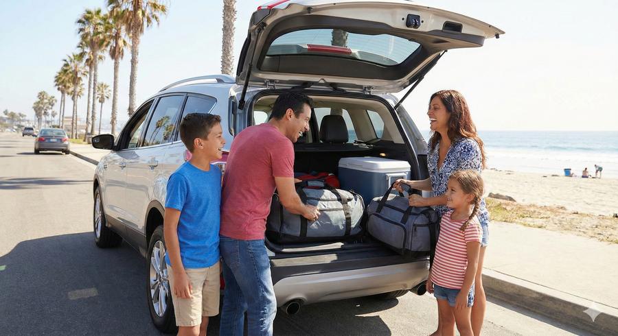 Family weekend getaway rental car San Diego